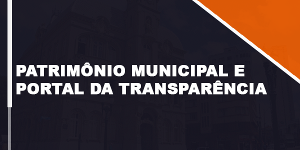 Banner do curso Patrimônio Municipal e Portal da Transparência 